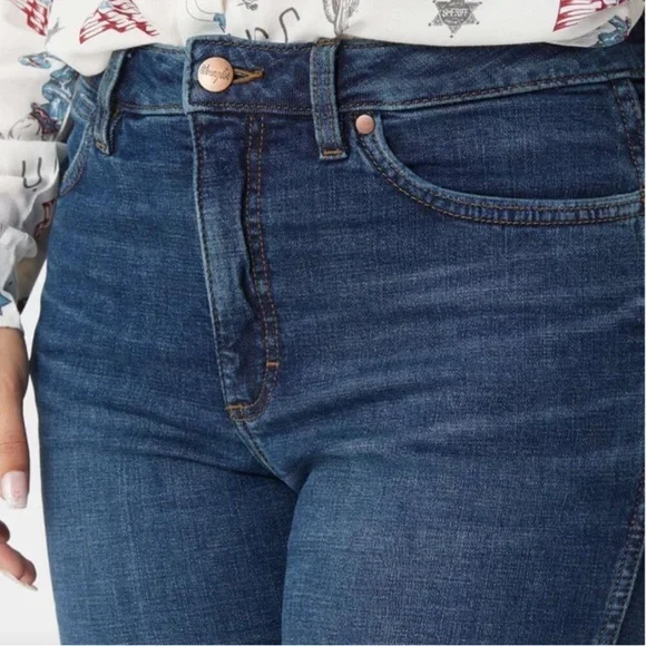 Wrangler Retro High Rise Trumpet Flare/Bell Bottom Jeans Size 26/32 - Picture 6 of 16